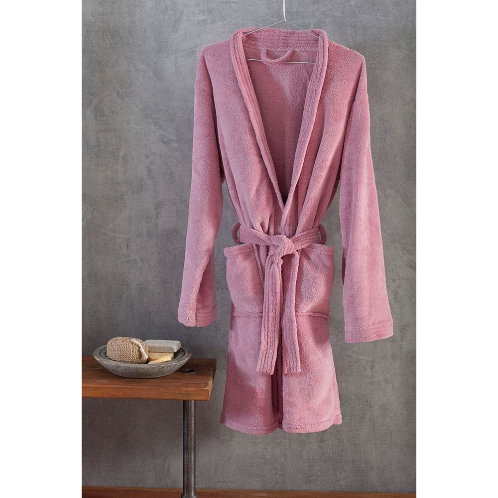 Roupão G Microfibra Macio Home Design Rosa Antigo - Corttex