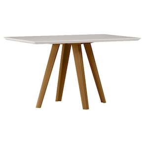 Mesa de Jantar 160x90 cm Mariah com Vidro Ype Off White – New Ceval