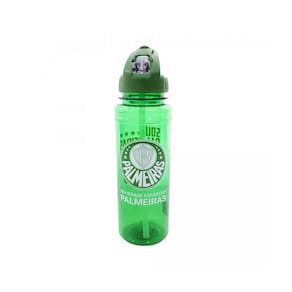 Garrafa Squeeze com Canudo Retrátil 700ml Palmeiras