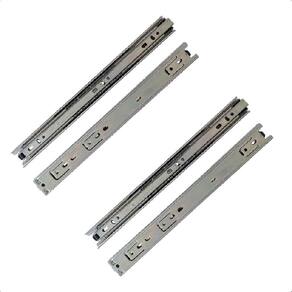 4 corrediças telescópicas 45cm gaveta trilho zinca. 2 pares