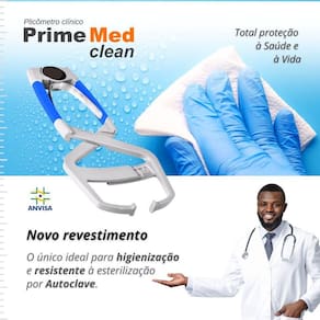 Plicômetro prime med clean - antibacterial - azul - anvisa