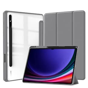 Capinha acrílico com slot caneta galaxy tab s9 plus 12.4