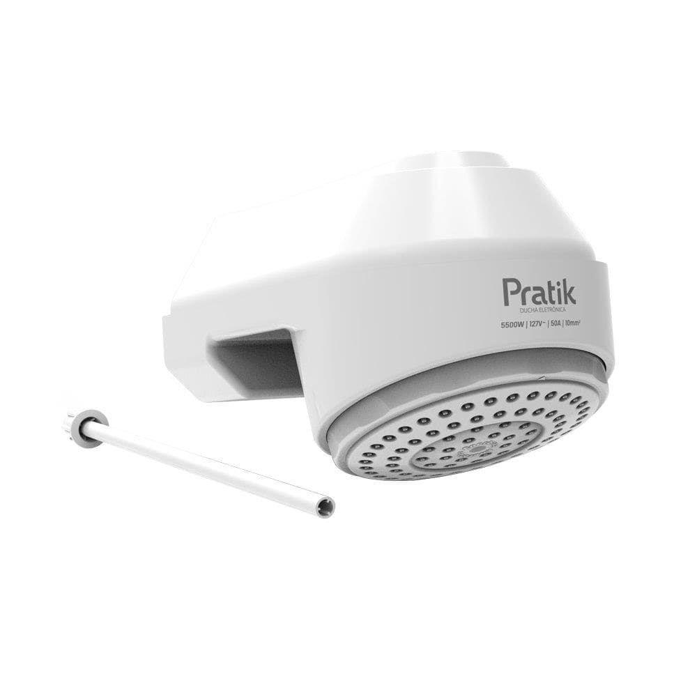Chuveiro Ducha Pratik Eletrônica Branco 5500W