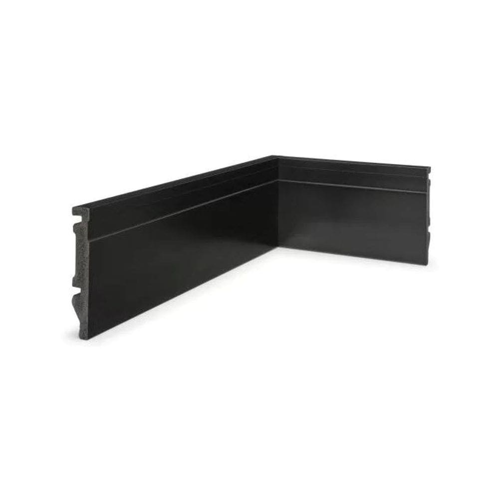 Rodapé de Poliestireno Preto Frisado Formix 3D - 20cm