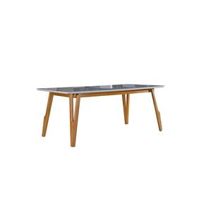 Mesa de Jantar com Vidro Madeira Maciça - Siena-1,80x0,90m - Art Salas