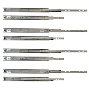 Kit 8 corrediças telescópica 35cm para gaveta trilho 4 pares