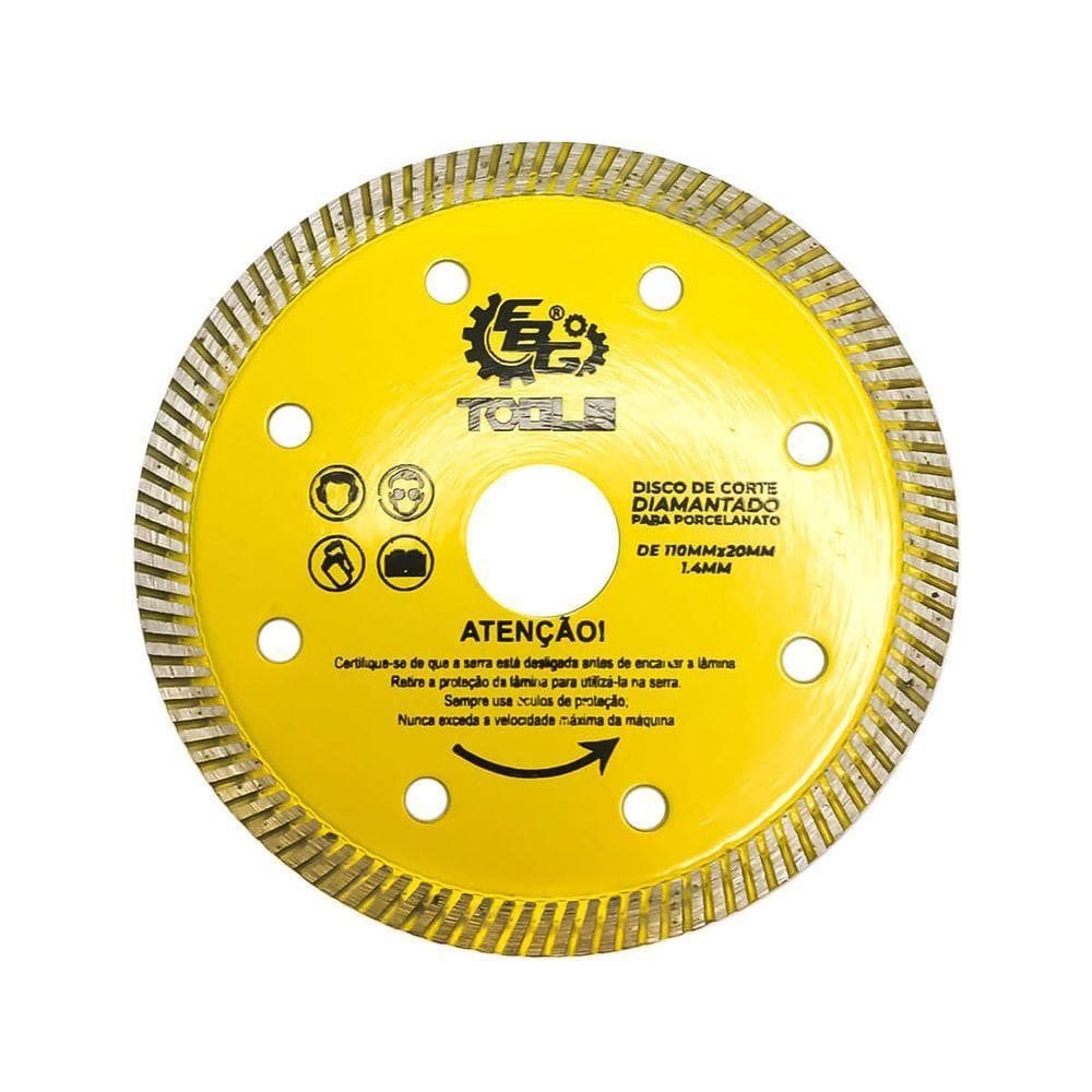 Disco Corte Porcelanato 110x20mm Acabamento Diamantado