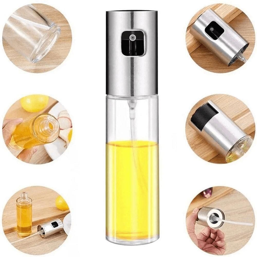 Spray Dosador Azeite E Vinagre Vidro Prata