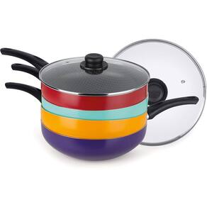 Frigideiras Wok 28 Color Antiaderente de Alumínio com Tampa