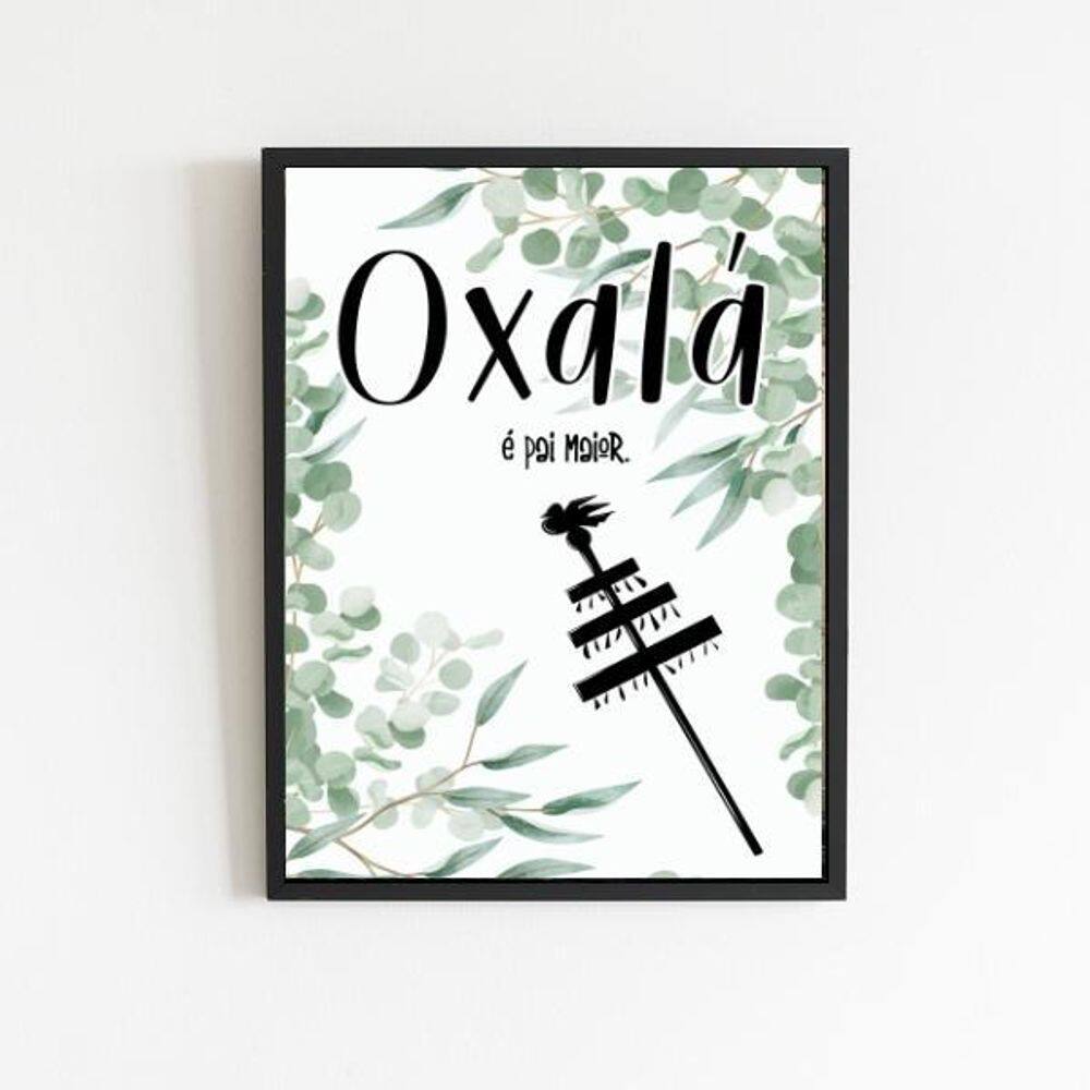 Quadro Oxalá É Pai Maior 33X24Cm Preta