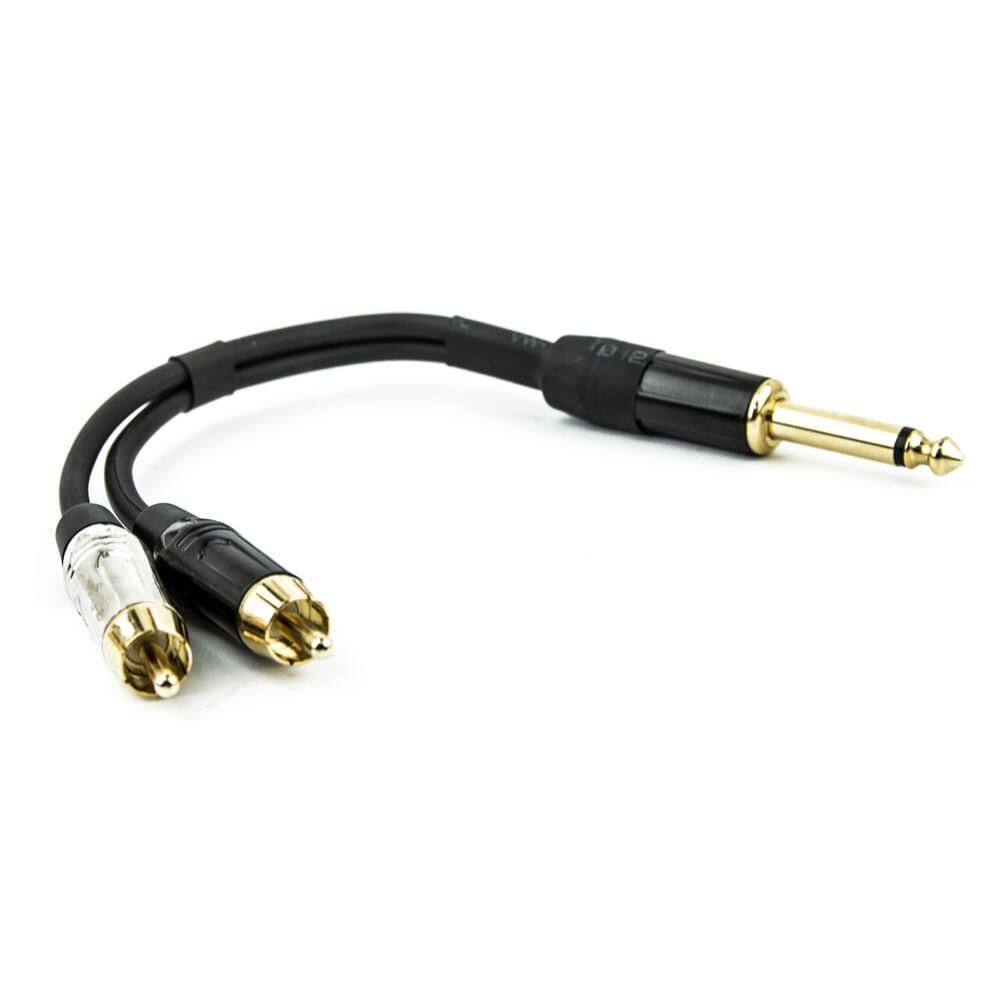 Cabo p10 para 2 rca profissional estereo - 10 metros