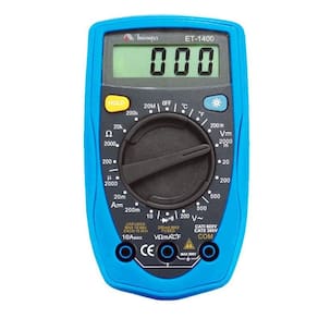 Multímetro Digital 20 Ohms Temp Data Hold Et-1400 Minipa
