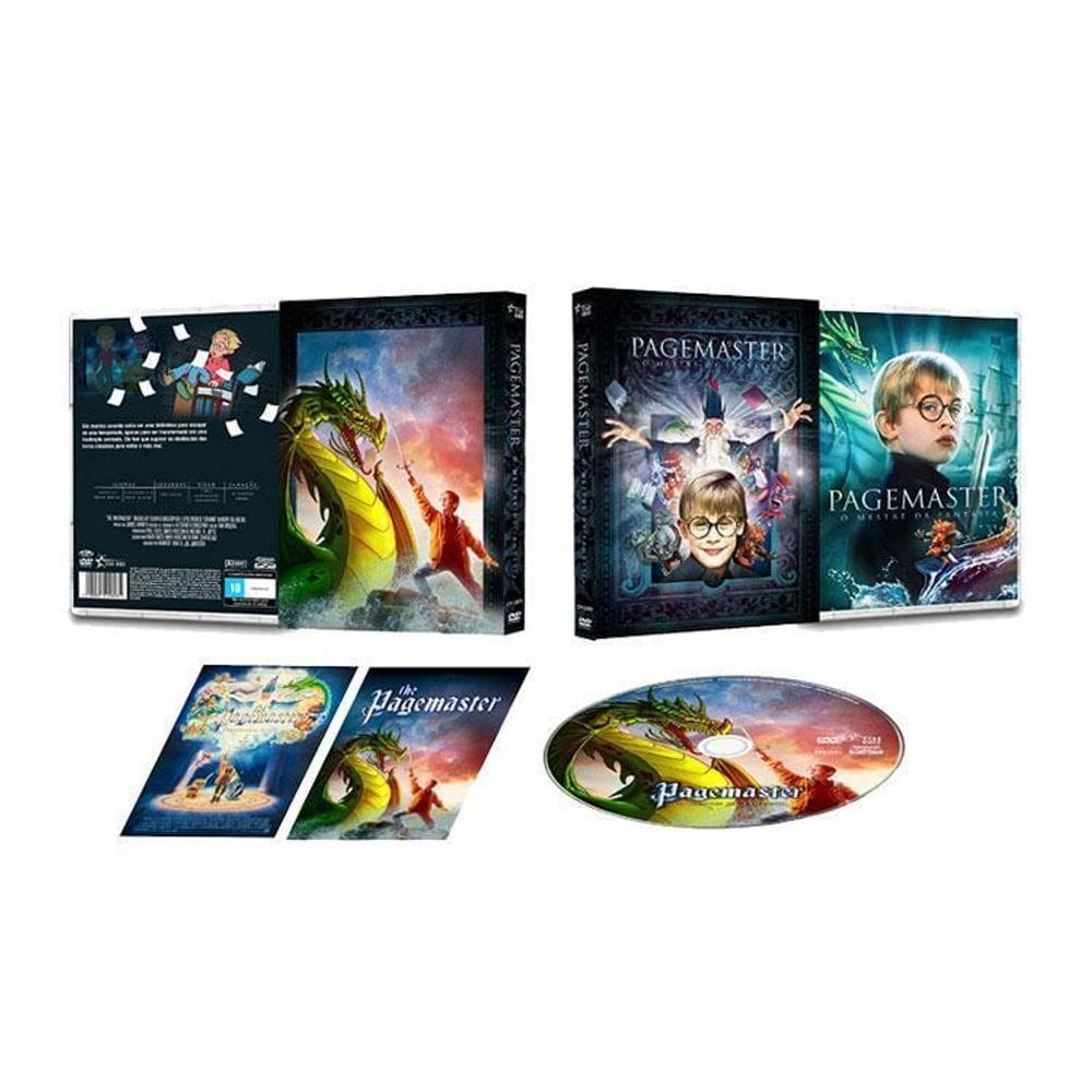 Dvd pagemaster o mestre da fantasia - edição com luva +cards