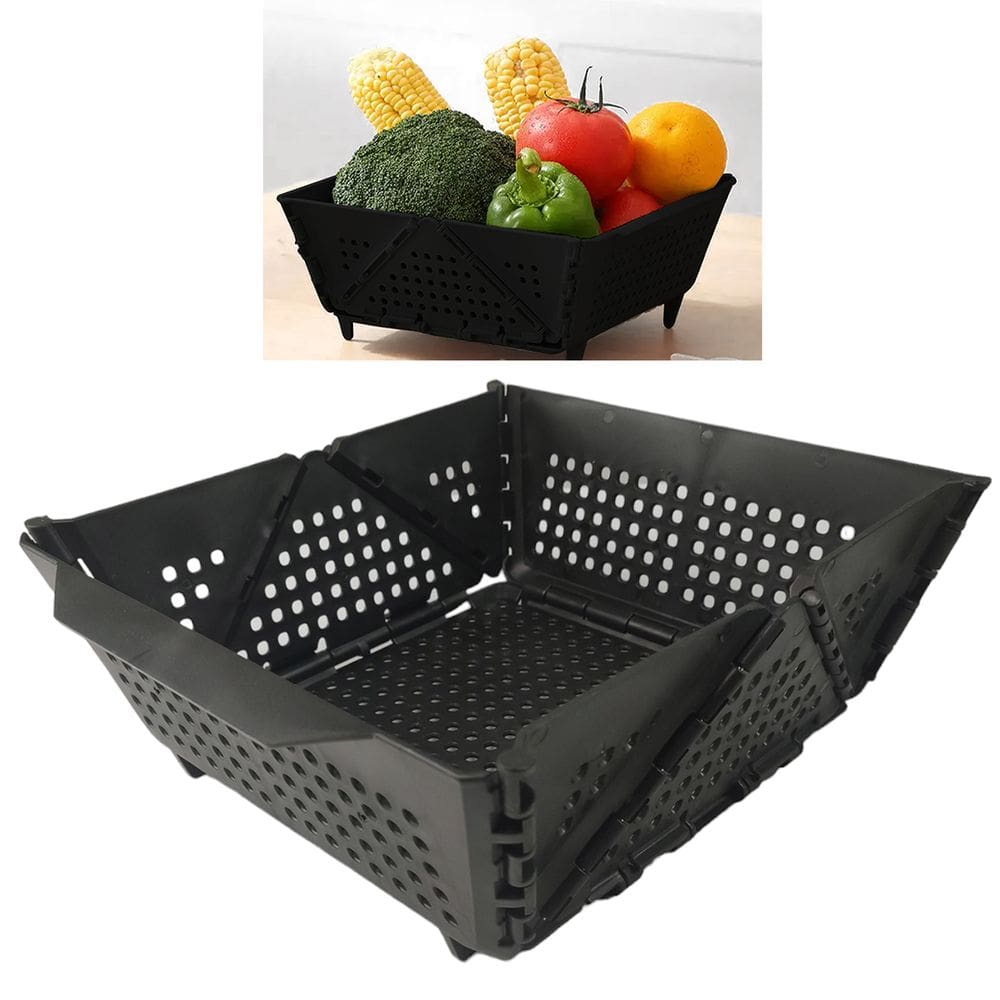 Cesta Secar Frutas Verduras Vegetais Organizador Dobravel Drena Escorre Alimentos Comida Fruteira Decoraçao