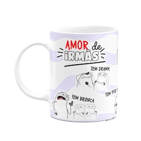 Caneca Flork Irmãos - Amor de irmãs - Branca
