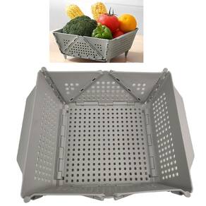 Cesta Dobravel Secar Frutras Verduras Vegetais Escoador Alimentos Cozinha Pia Copa Organizador Objetos Fruteira Escorredor