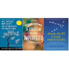 Kit 3 livros coisas quando desacelera coragem imperfeito