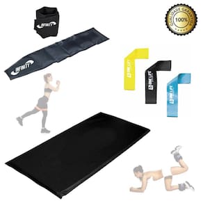 Caneleira peso 2 kg- par + colchonete + kit mini band