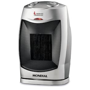 Aquecedor a Ar Mondial Termo Ceramic A-05 Portátil 1500W Preto/Prata 220V