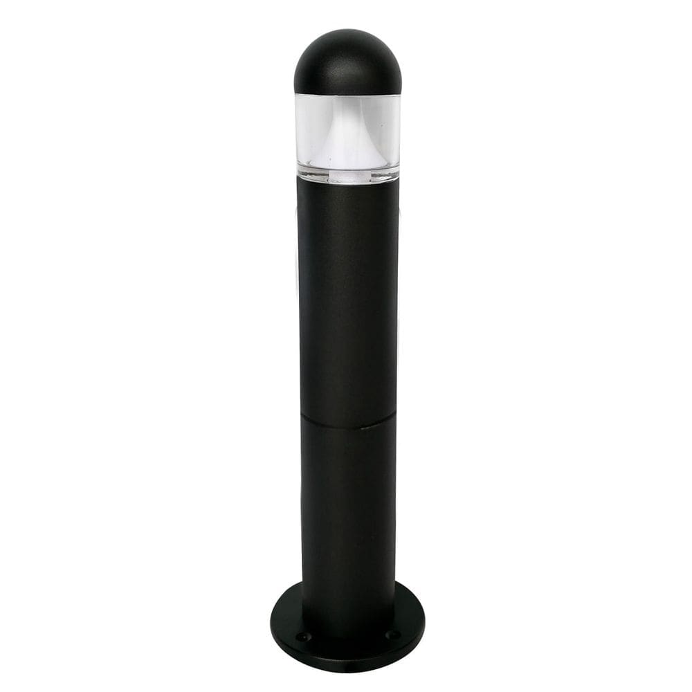 Poste Balizador Decorativo LED Redondo 50cm Preto Ecoforce