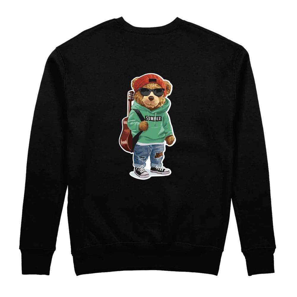 Blusa Capote Moletom Flanelada Masculina Estampa Urso Sueter Adulto Confortavel Dia a Dia
