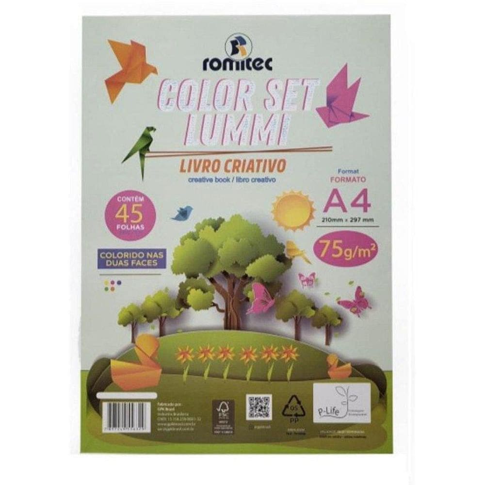 Bloco para educação artística livro criativo lummi 75g 45fls