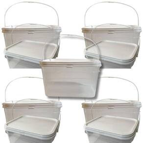 Balde para marmita transparente 2.4l 05 pçs