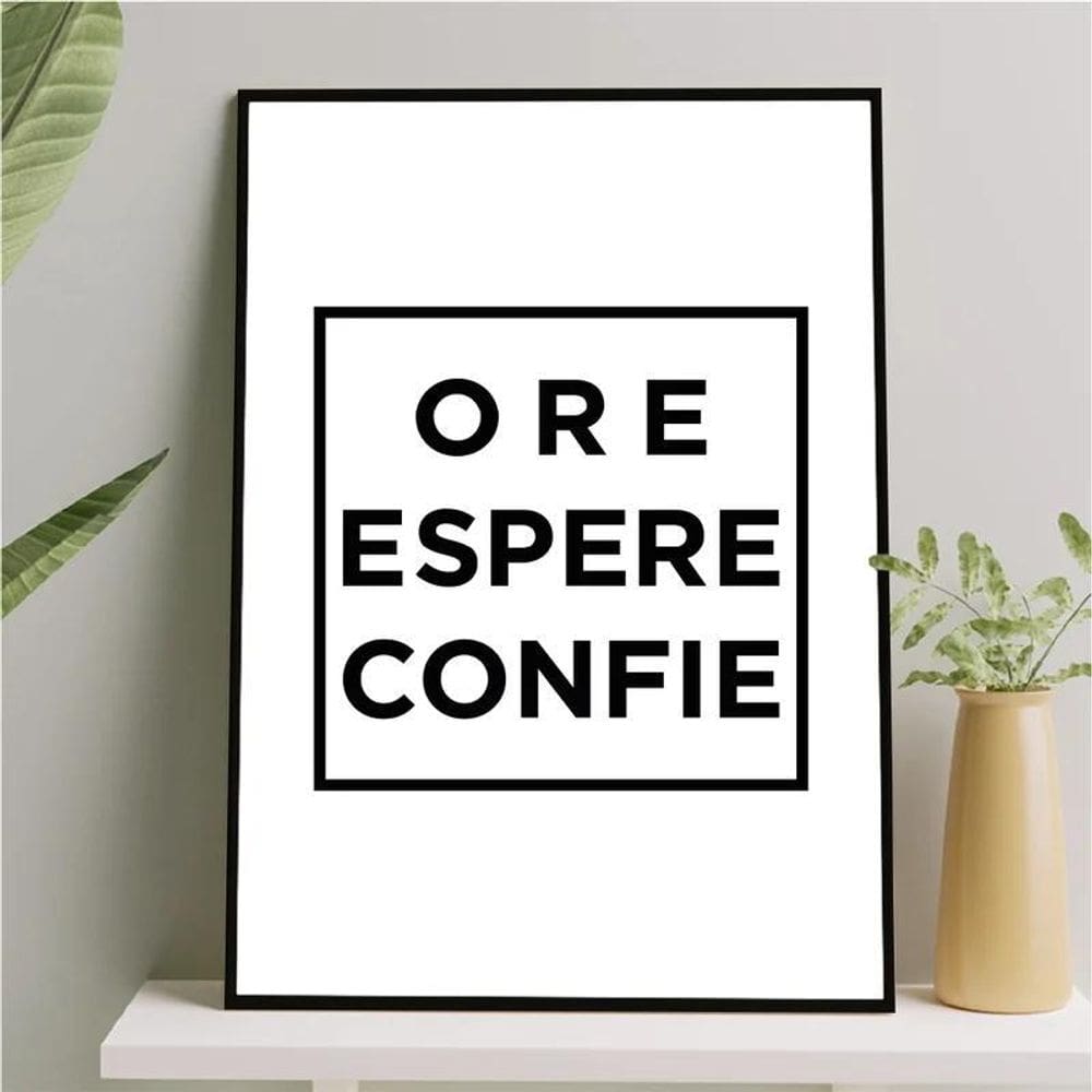 Quadro Ore Espere Confie 33X24Cm