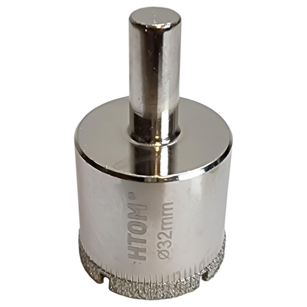 Serra copo diamantada 32mm porcelanato cerâmica e vidro htom