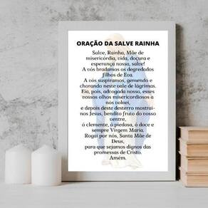 Quadro Oração Salve Rainha 33X24Cm