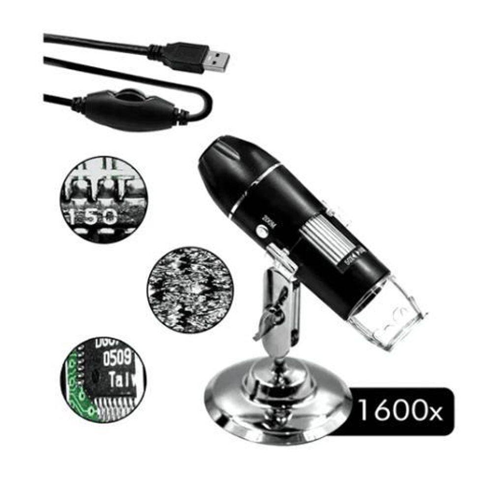 Microscópio 1600x cam 2.0 mp profissional usb digital