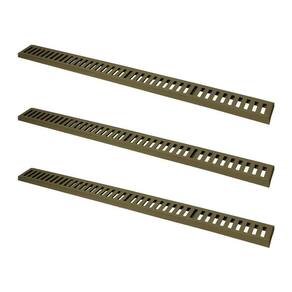 Kit 3 Ralo Grelha Linear Caixilho Em Alumínio Fendi 20x100cm