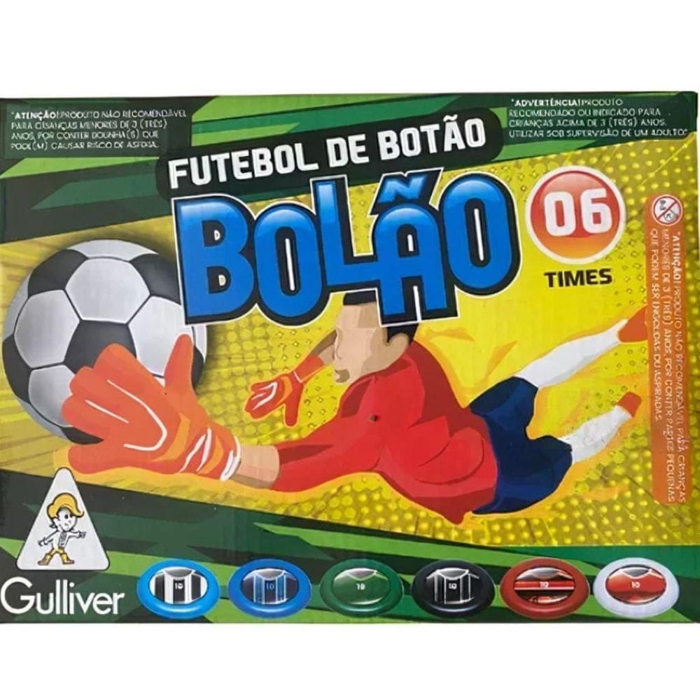 Futebol botão com 6 times  0481 - gulliver