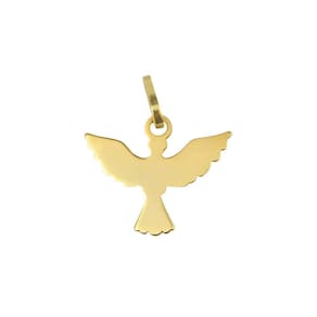 Pingente divino espirito santo ouro 18k - 13mm x 1,5mm