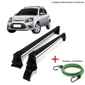 Rack bagageiro teto ford ka 2008 a 2013 e 1 elastico corda