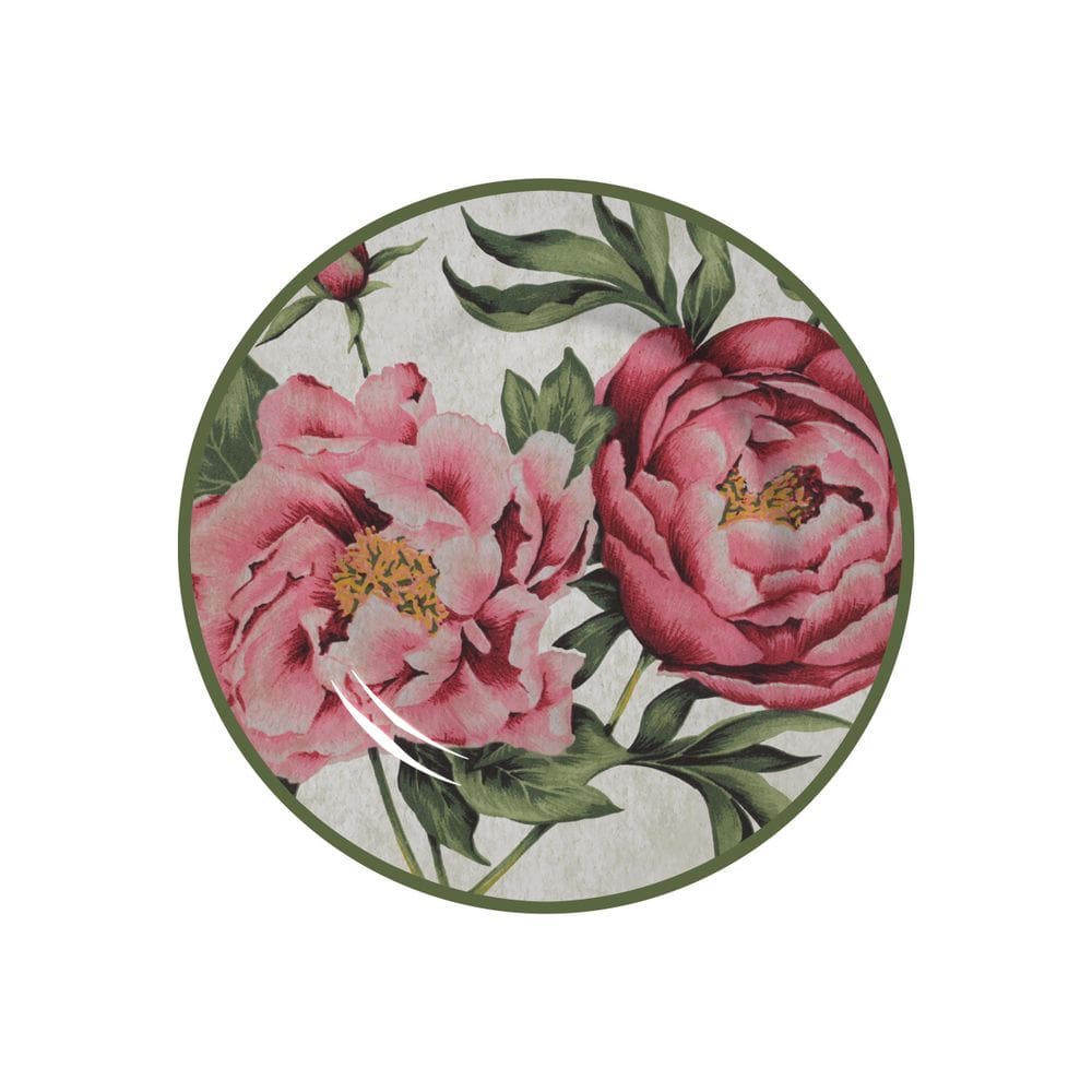 Conjunto com 6 pratos sobremesa peonia plus