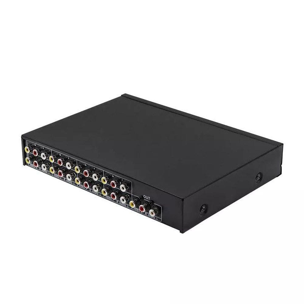 Divisor av de 8 vias para áudio e vídeo para circuito tv