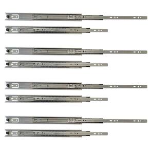 Kit 8 corrediças telescópica 35cm para gaveta trilho 4 pares