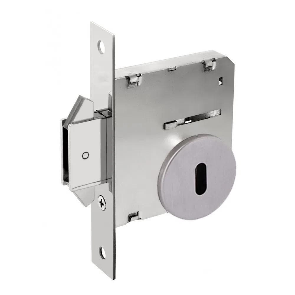 Fechadura interna bico duplo 4006 45mm inox escovado arouca