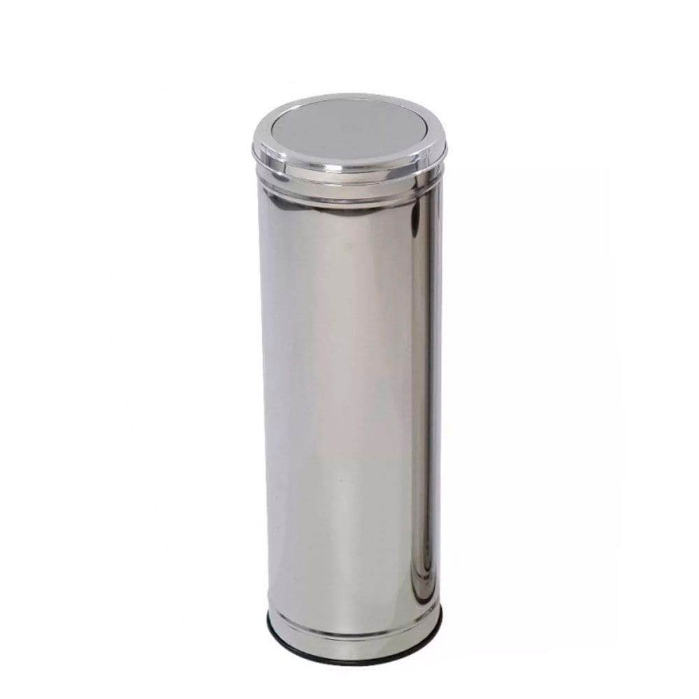 Lixeira aço inox com tampa meia  50 litros
