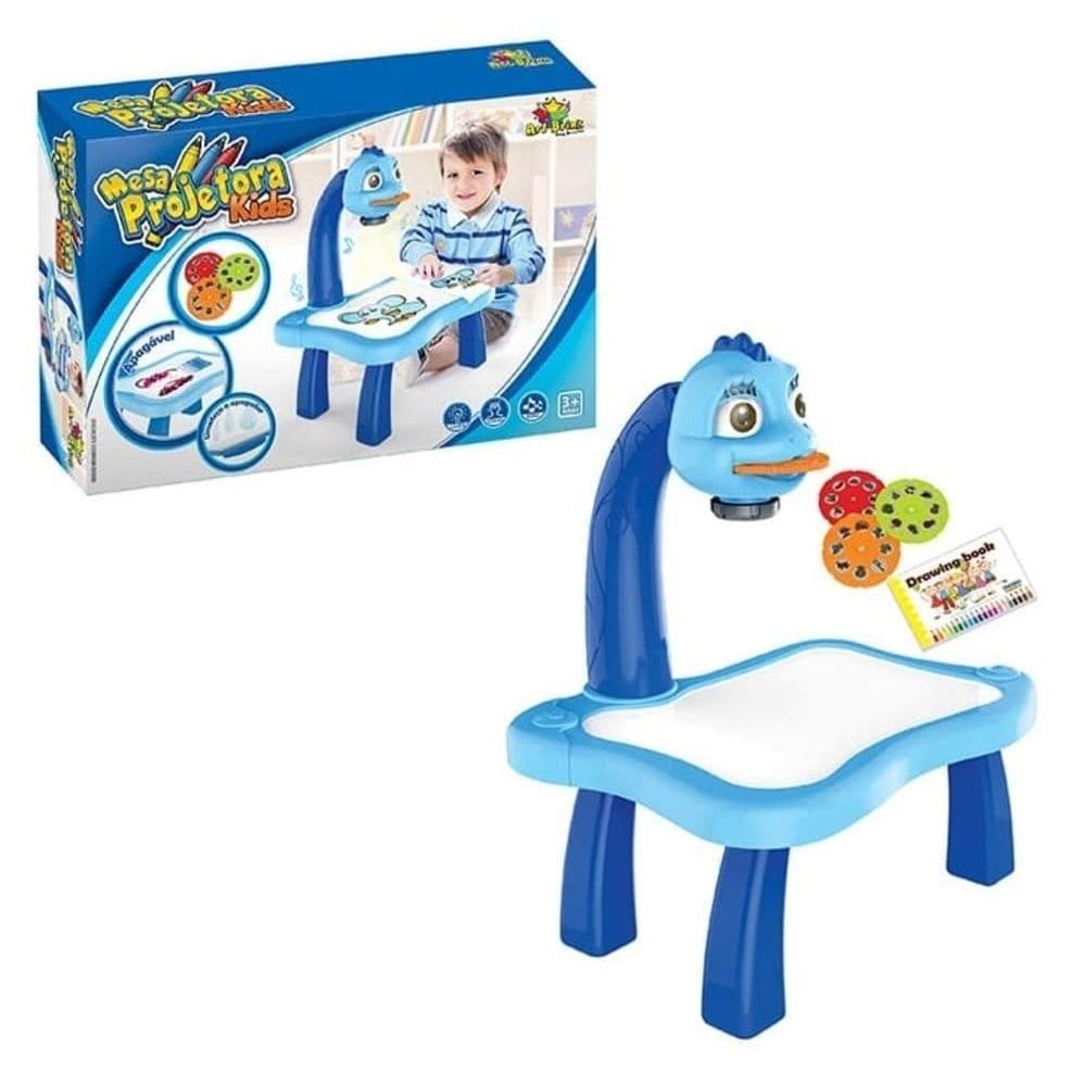 Mesa projetora mágica de imagens azul kids