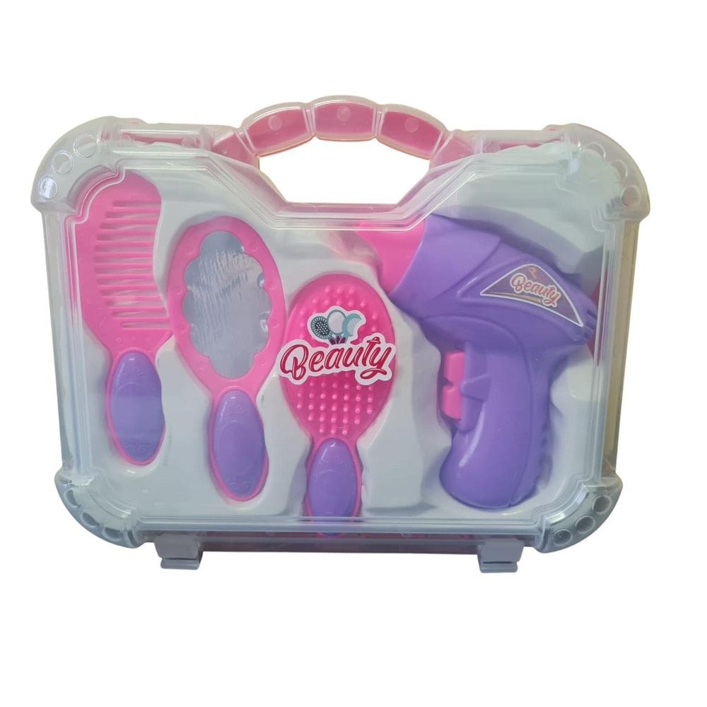 Kit de salão de beleza maleta com 4 peças infantil brinquedo