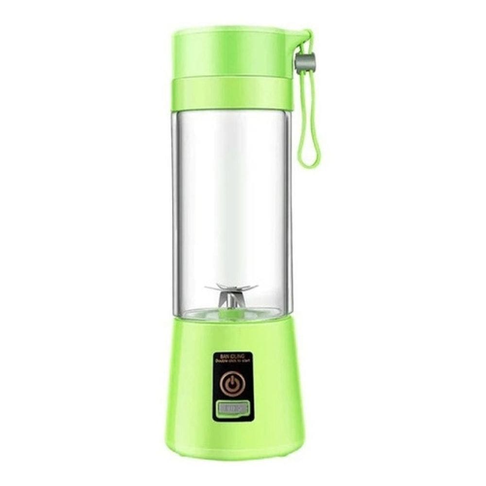 Mini liquidificador portátil usb 380ml - verde - 3.7v