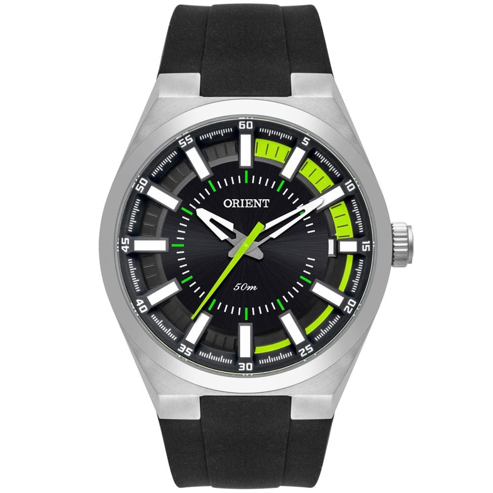 Relógio orient masculino silicone preto mbsp1035 gfpx