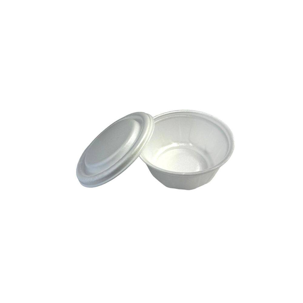 Kit 500Un Pote Isopor Térmico Com Tampa 500Ml Cumbuca Festa