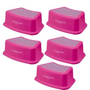 Kit 5 degrau step infantil antiderrapante banquinho formato