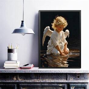 Quadro Decorativo Anjo Criança 33X24Cm