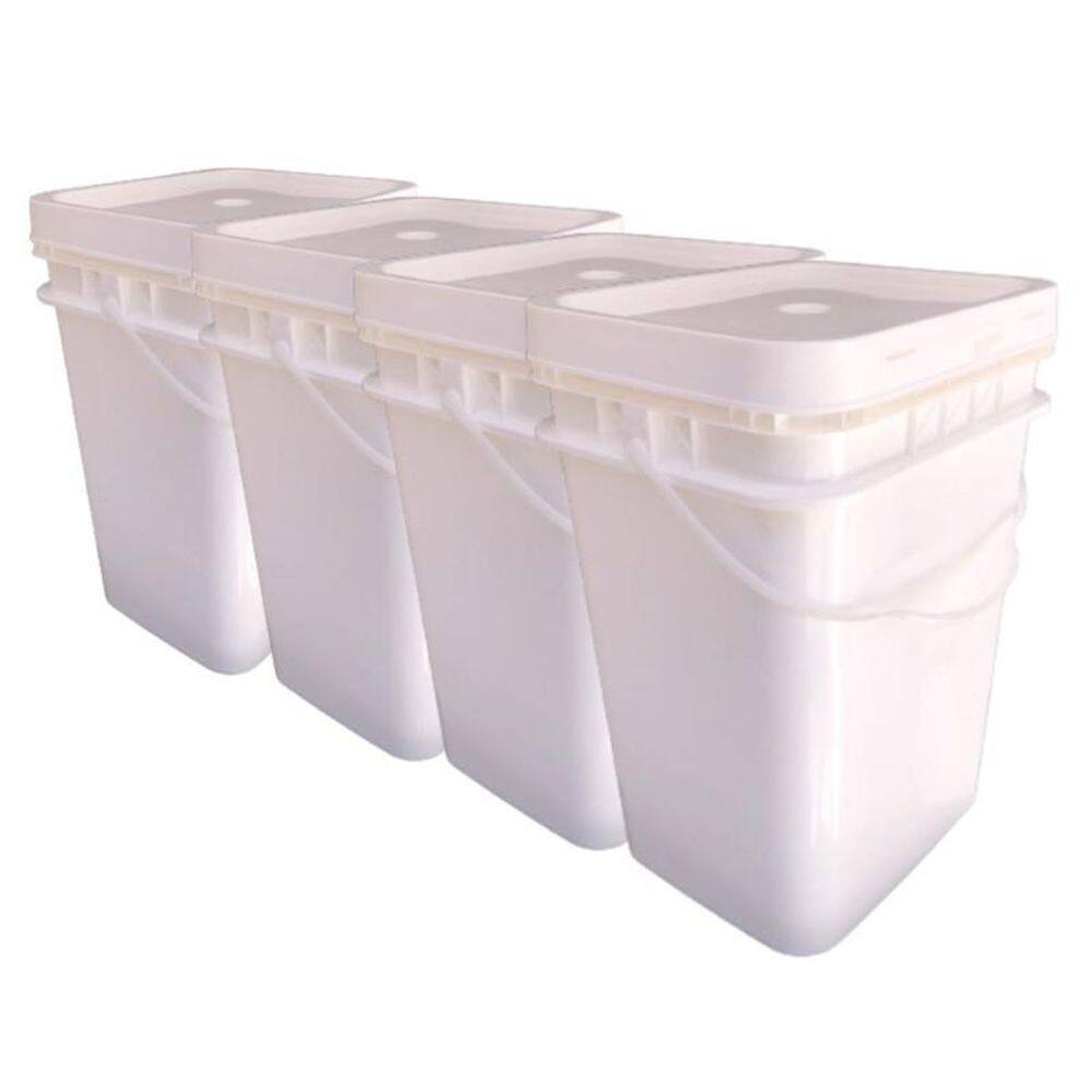 Balde curitiba retangular 20l - 4 pçs