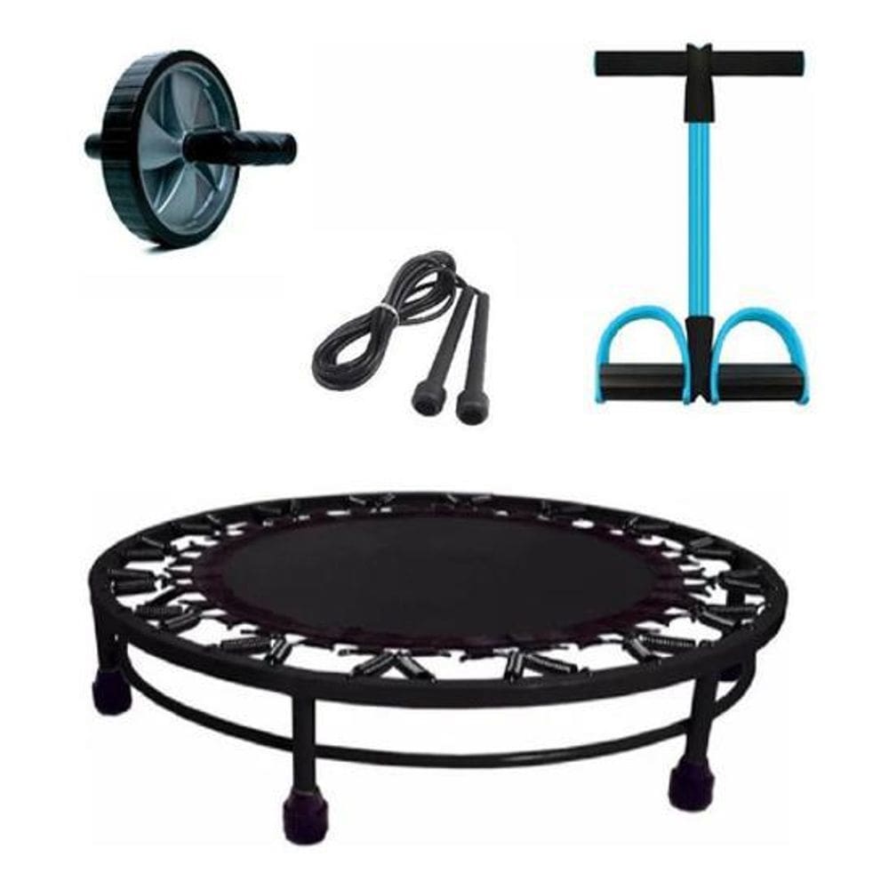 Kit ginástica jump+roda+corda+extensor