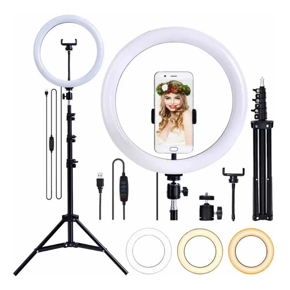 Iluminador Ring Light Led 10 Polegadas Profissional Tripé